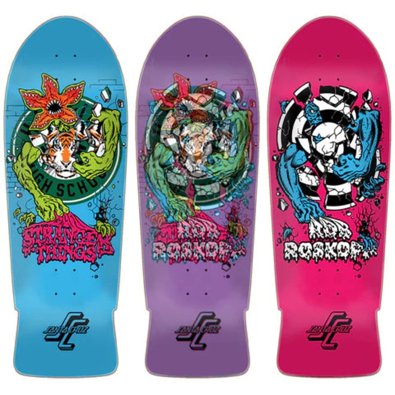 SANTA CRUZ X STRANGER THINGS ROSKOPP DEMOGORGON   LENTICULAR DECK  10.25 10.25
