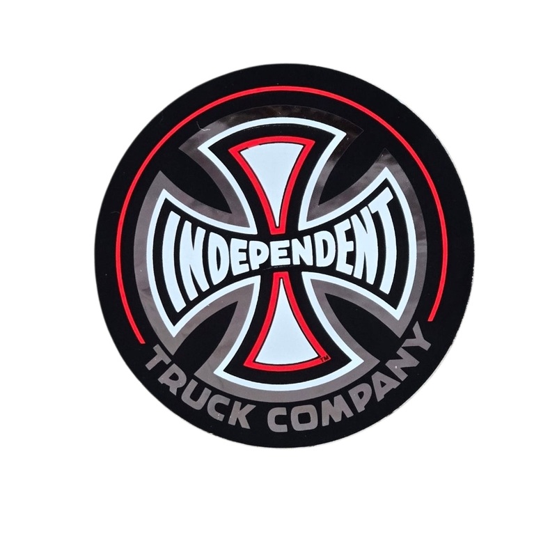 VINTAGE Independent Trucks 3.5″ ROUND Sticker –  BLACK FOIL