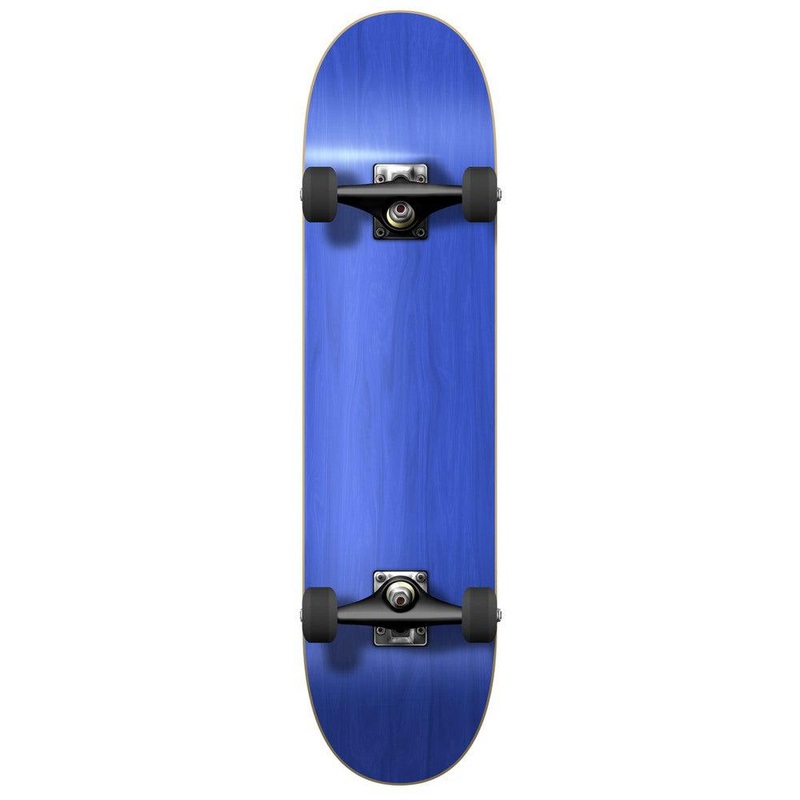 Yocaher Blank Complete 7.75″ Skateboard – Stained Blue Complete