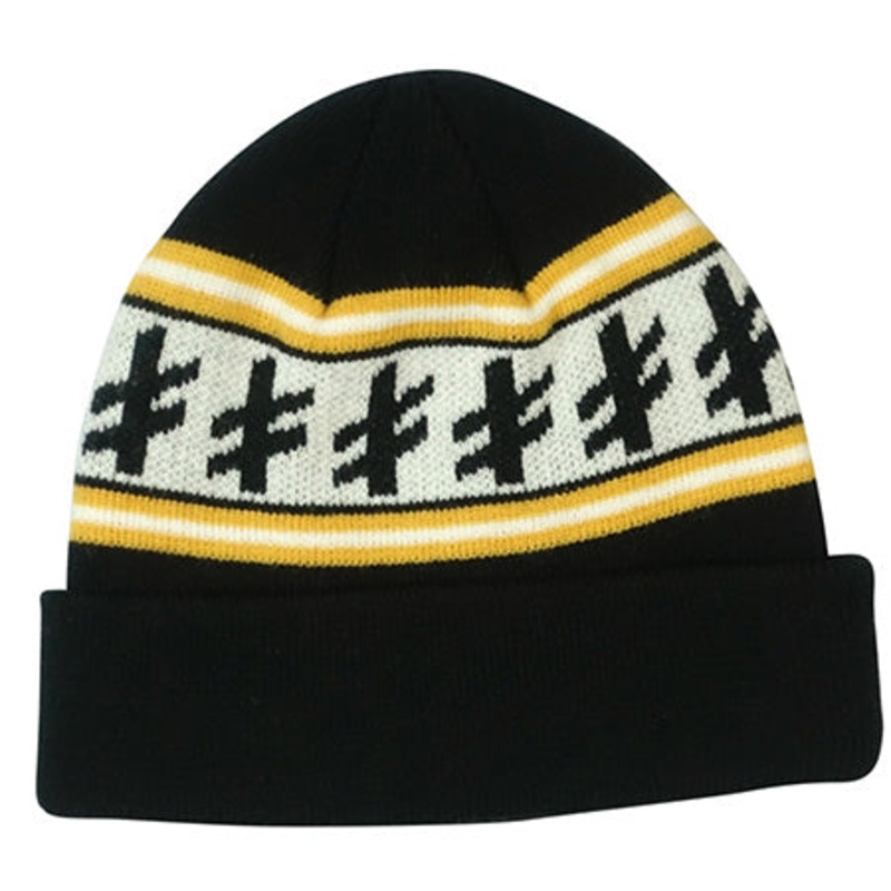 Deathwish Gang Logo Beanie Black/ Yellow One size fits all