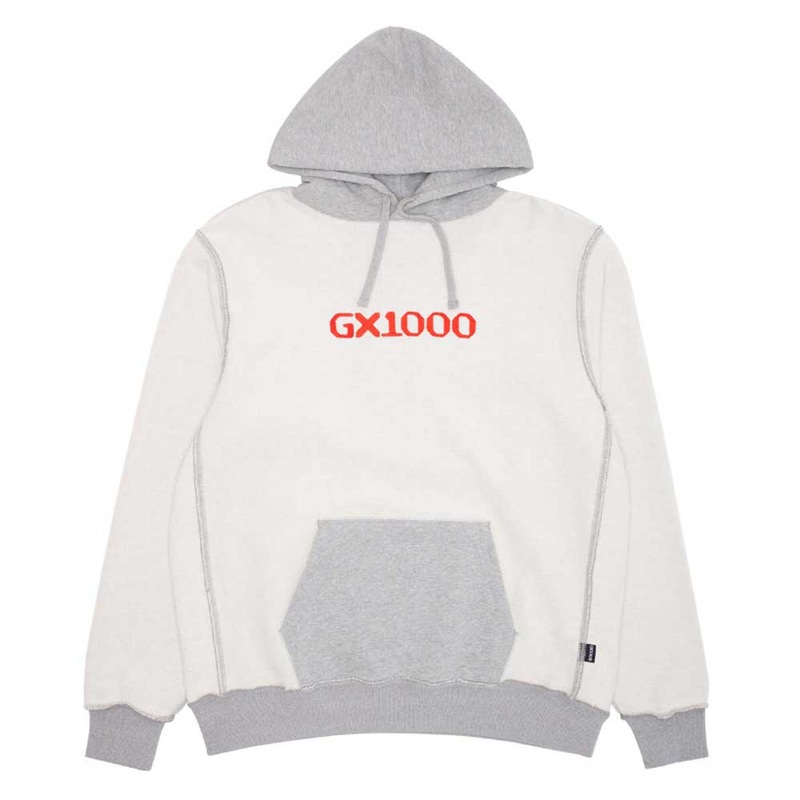 GX1000 Hoodie OG Logo Inside Out Grey Pullover SM