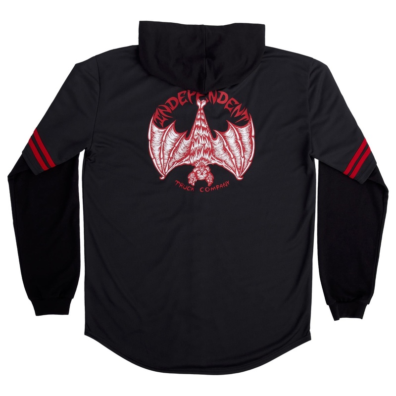 Independent Night Prowlers L/S Hooded Baseball Jersey Top Jacket Small