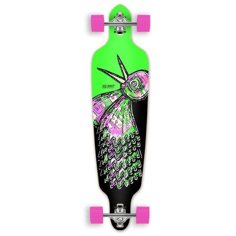 Punked Bird 40 inches Green Drop Through Longboard Complete