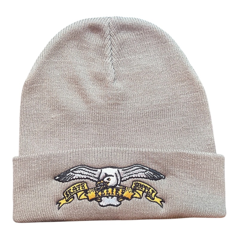Relief Embroidered Seagull Beanie Gray OS