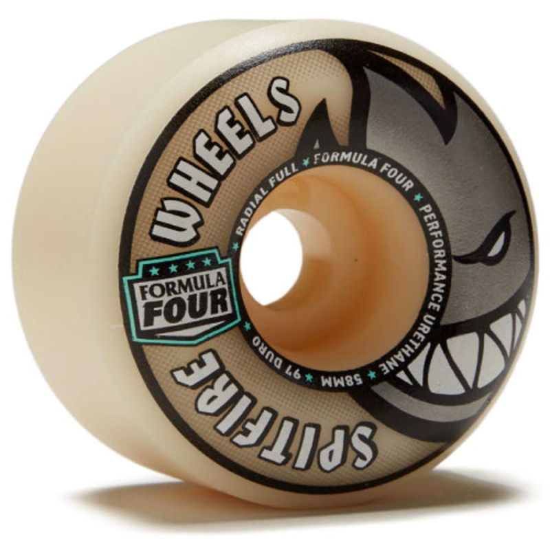 Spitfire F4 Radial Full Wheels Natural 58MM 97D 58mm