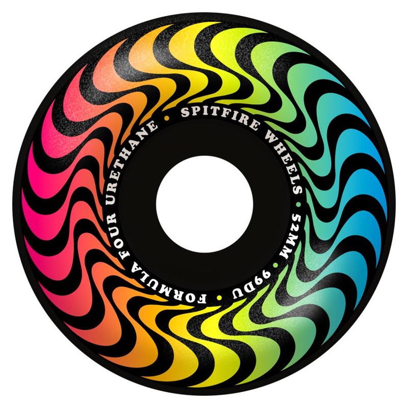 Spitfire Formula Four Radial Trippy Swirl Black Wheels 52MM 99D 52mm