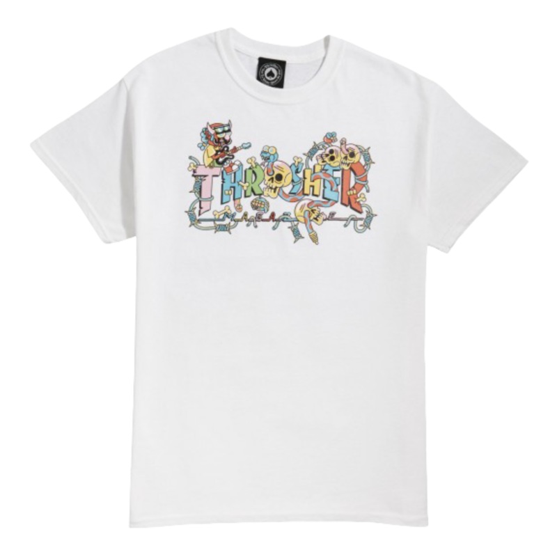 Thrasher Devils Music T-Shirt White S
