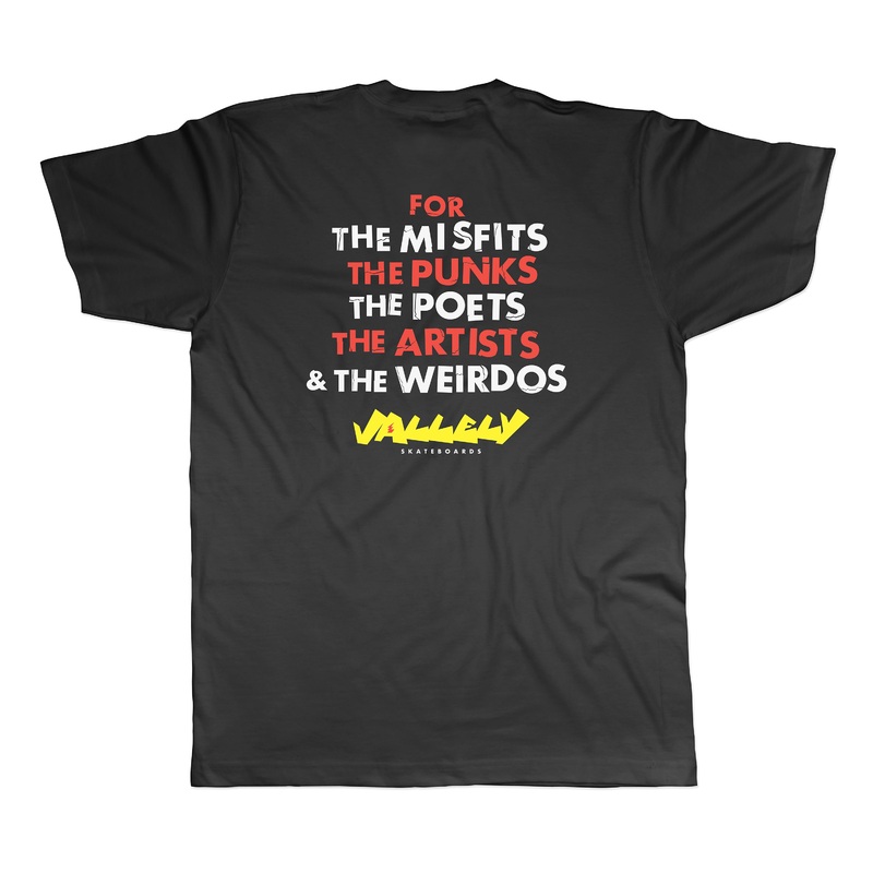 VALLELY SKATEBOARDS “MISFITS” T-SHIRT Small