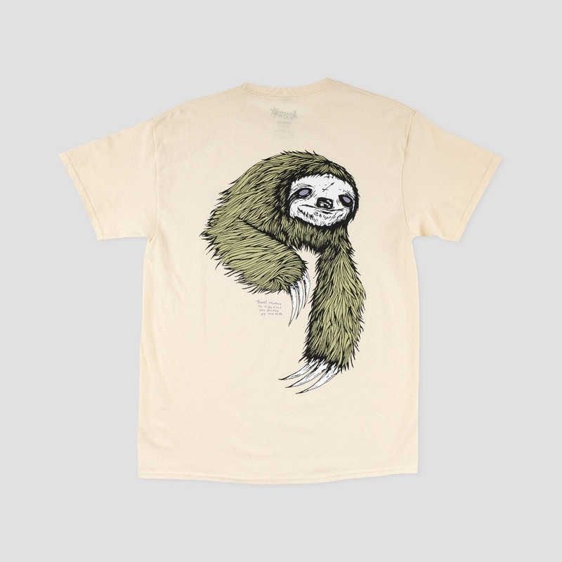 Welcome Sloth Printed T-Shirt Bone / Sage Small
