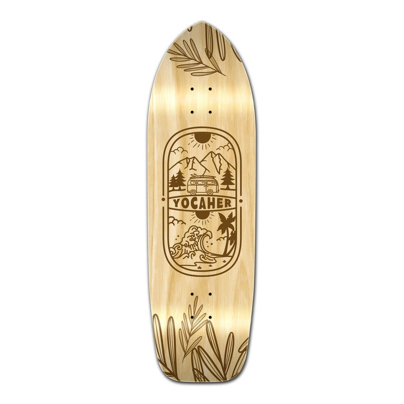Yocaher Adventure Natural 33″ Old School Longboard Deck
