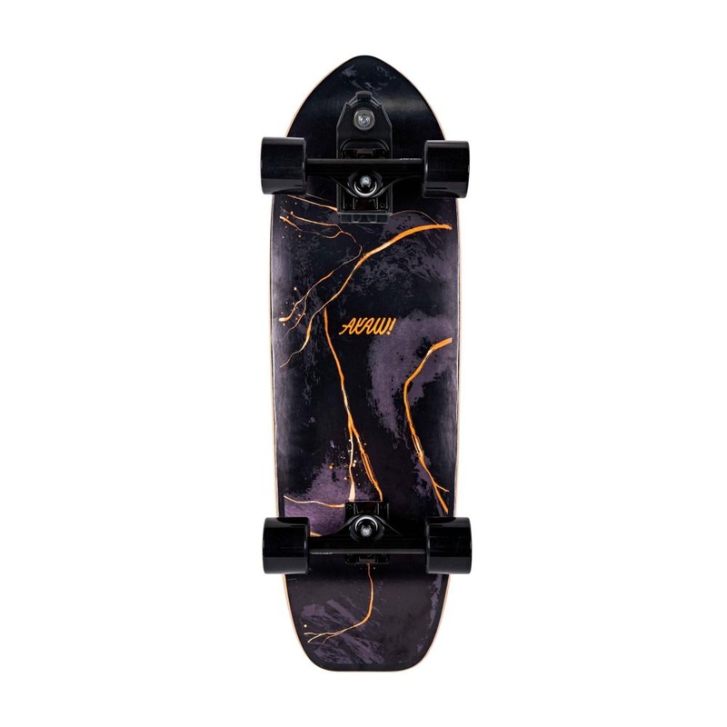AKAW! Marble Wave Black 31″ Surfskate Longboard