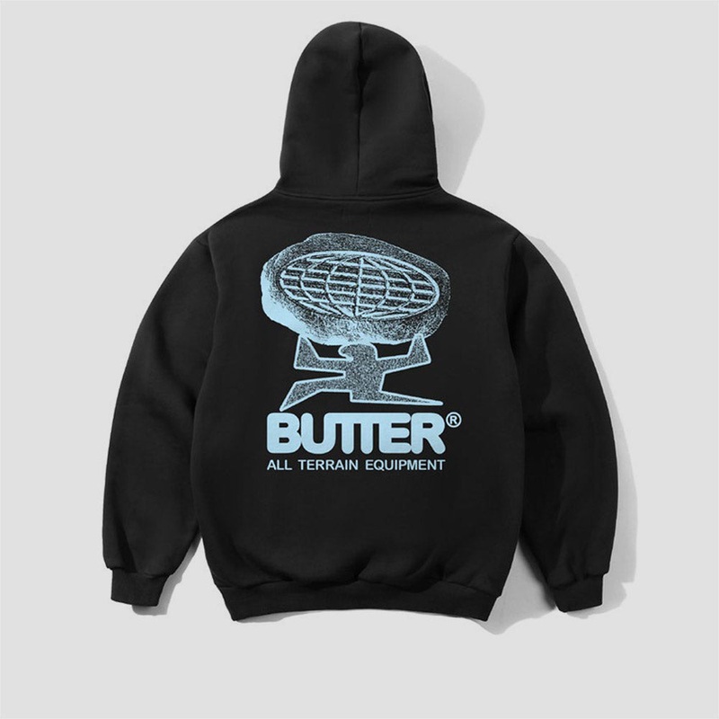 Butter Goods Terrain Pullover Hood Black Small