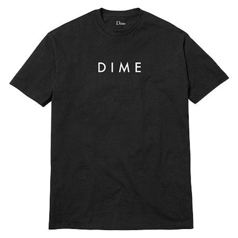 Dime Classic Logo T Shirt Black/ White Large