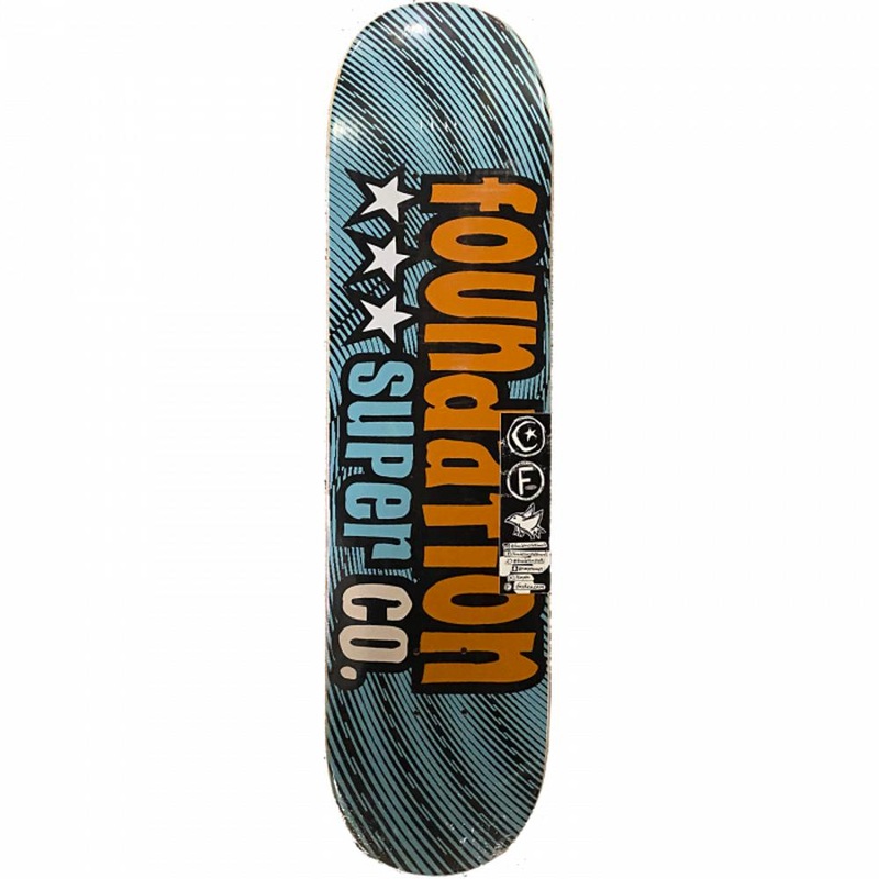 Foundation 3 Star 7.88″ Orange Skateboard Deck