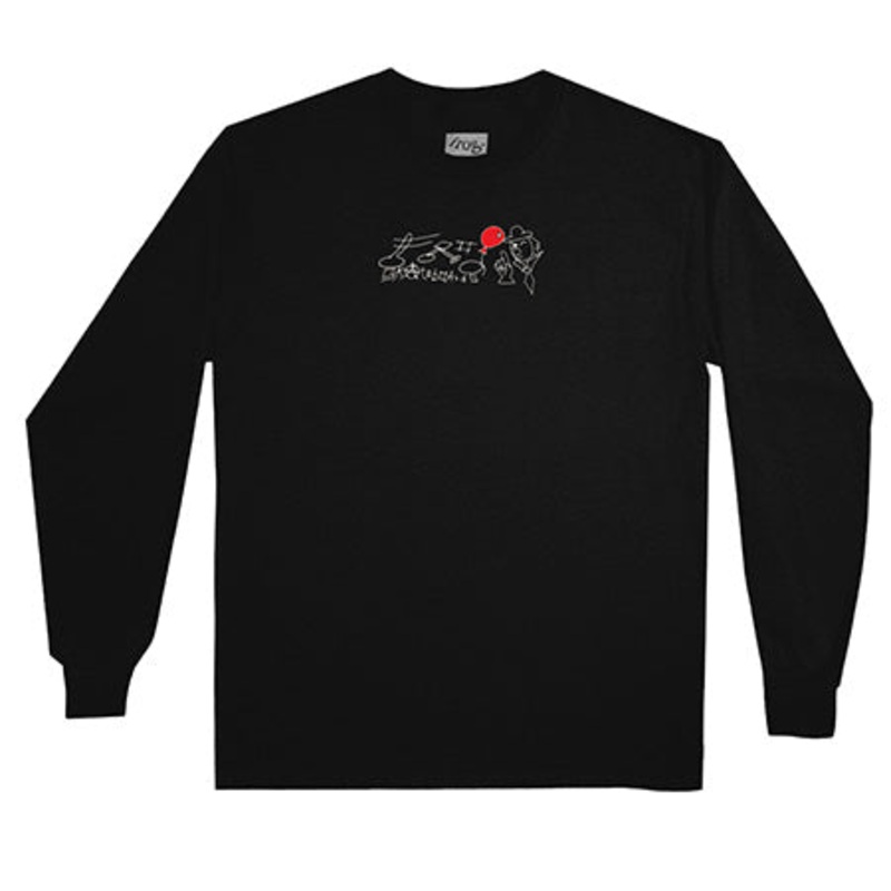 Frog Skateboards Clown Long Sleeve T Shirt Black Small