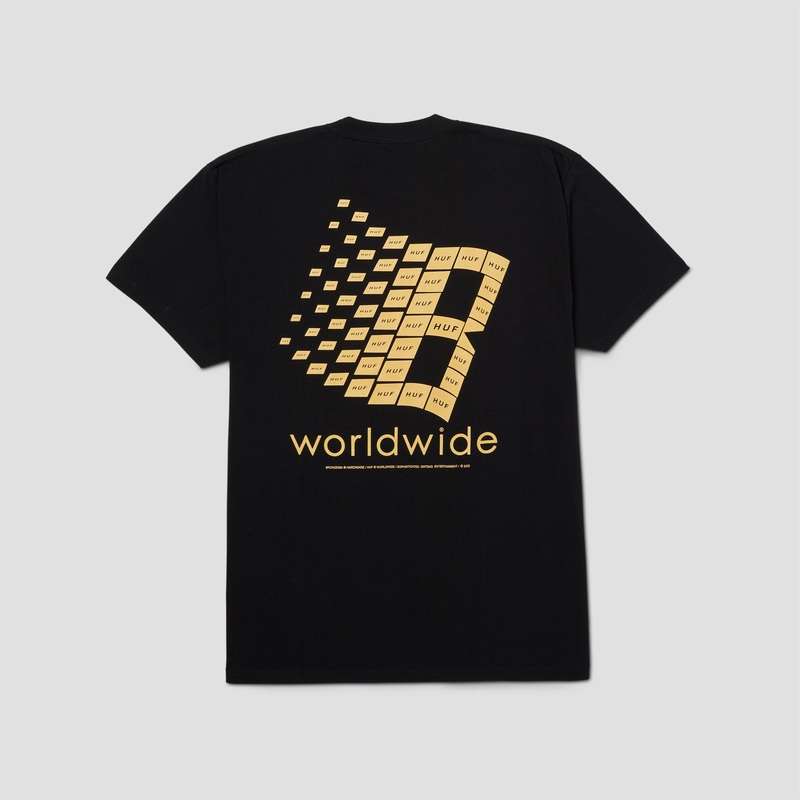 HUF X Bronze Shortsleeve T-Shirt Black Small