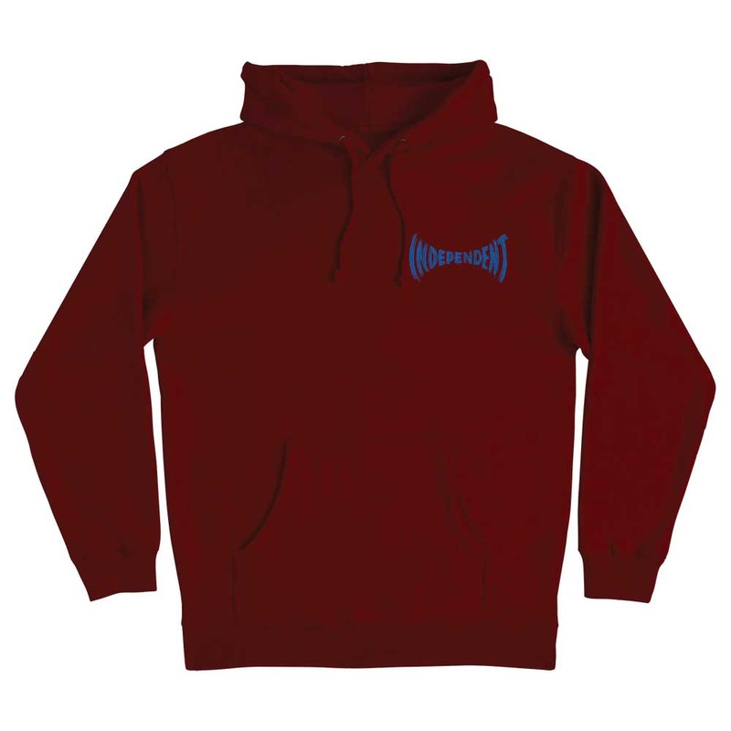 Independent Carved Span Pullover Hoodie Medium Maroon