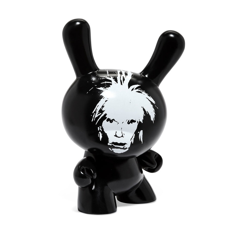 KIDROBOT x ANDY WARHOL FRIGHT WIG SELF-PORTRAIT 8″ MASTERPIECE DUNNY – MONOCHROME EDITION