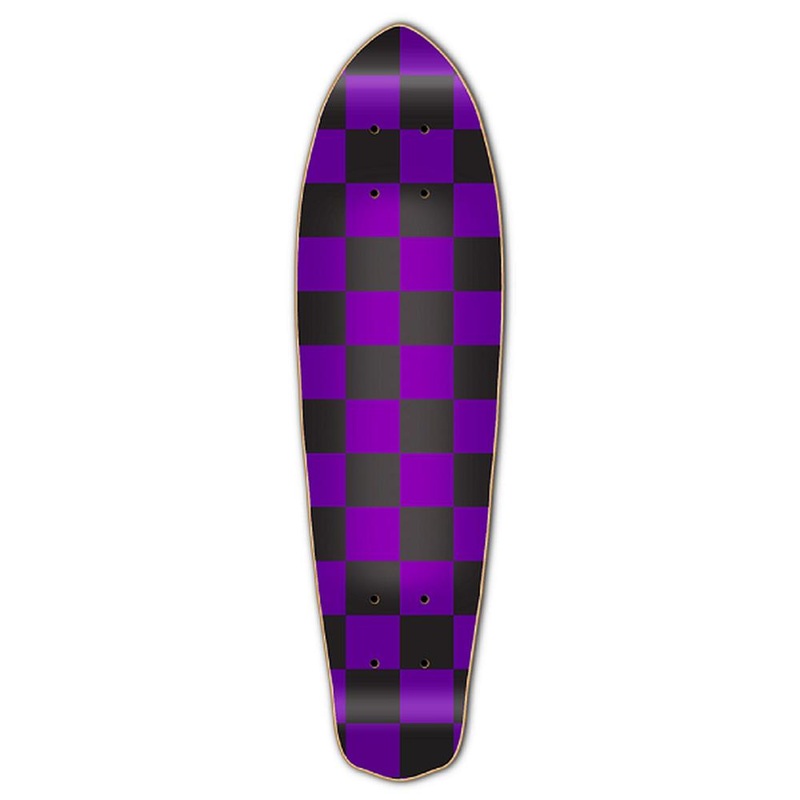 Punked Micro Cruiser  Deck – Checker Purple Deck