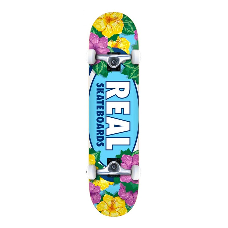 Real Skateboards 8″ Team Oval Blossoms Complete Skateboard