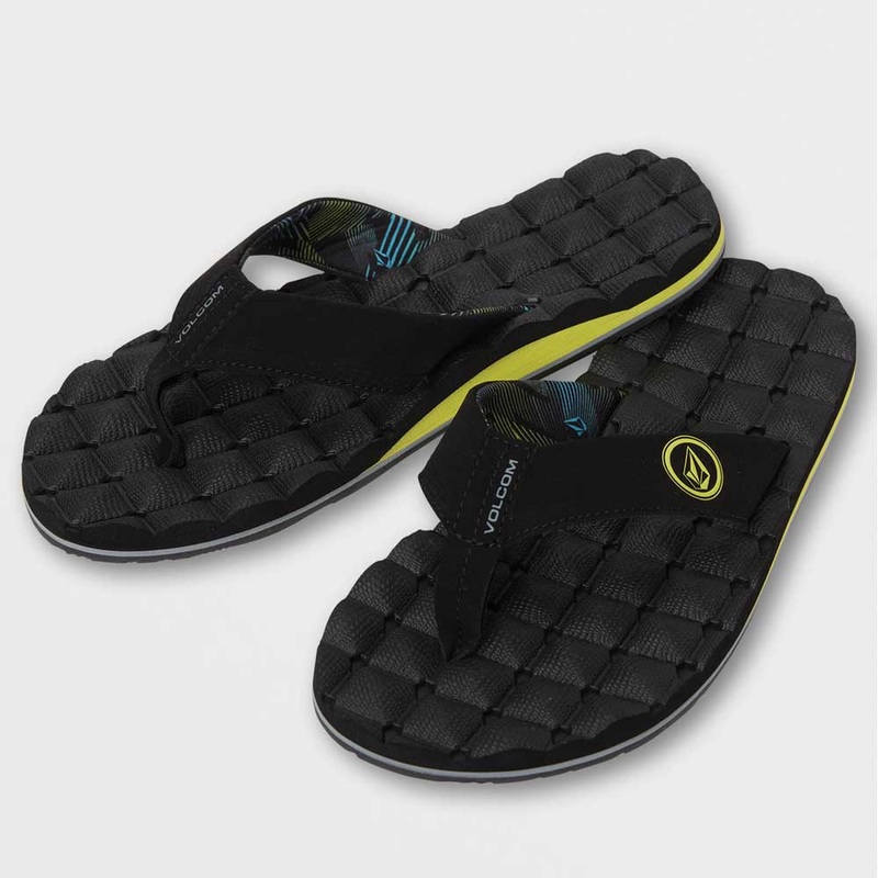 Volcom Men’s Recliner Sandals – Lime 8