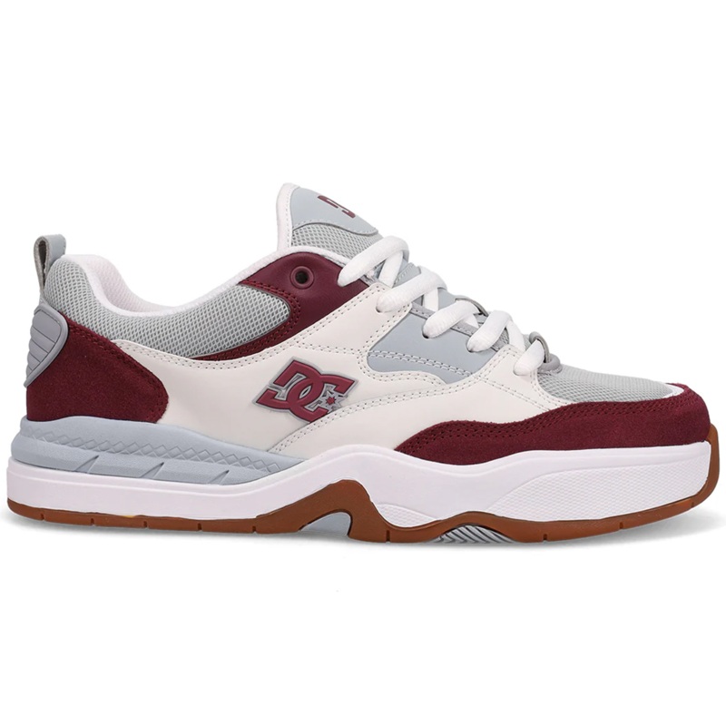DC Shoe Co. Ascend Off White Maroon Shoes Off White/ Maroon 8