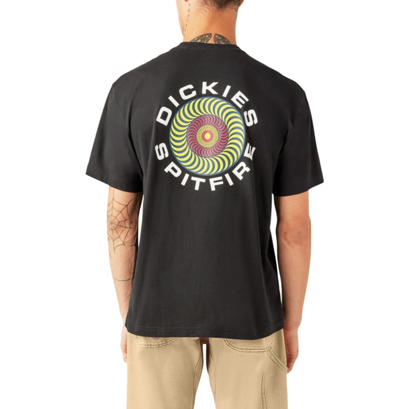Dickies X Spitfire Short Sleeve T-Shirt – Black Small Black