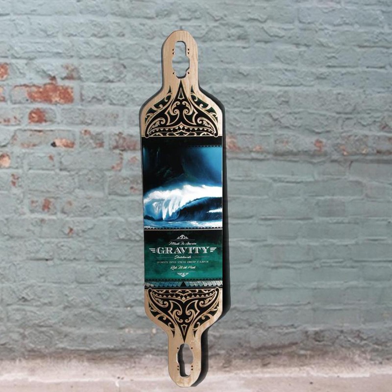 Gravity Longboard Freeride Drop Carve 41″ Olas Azules – Deck