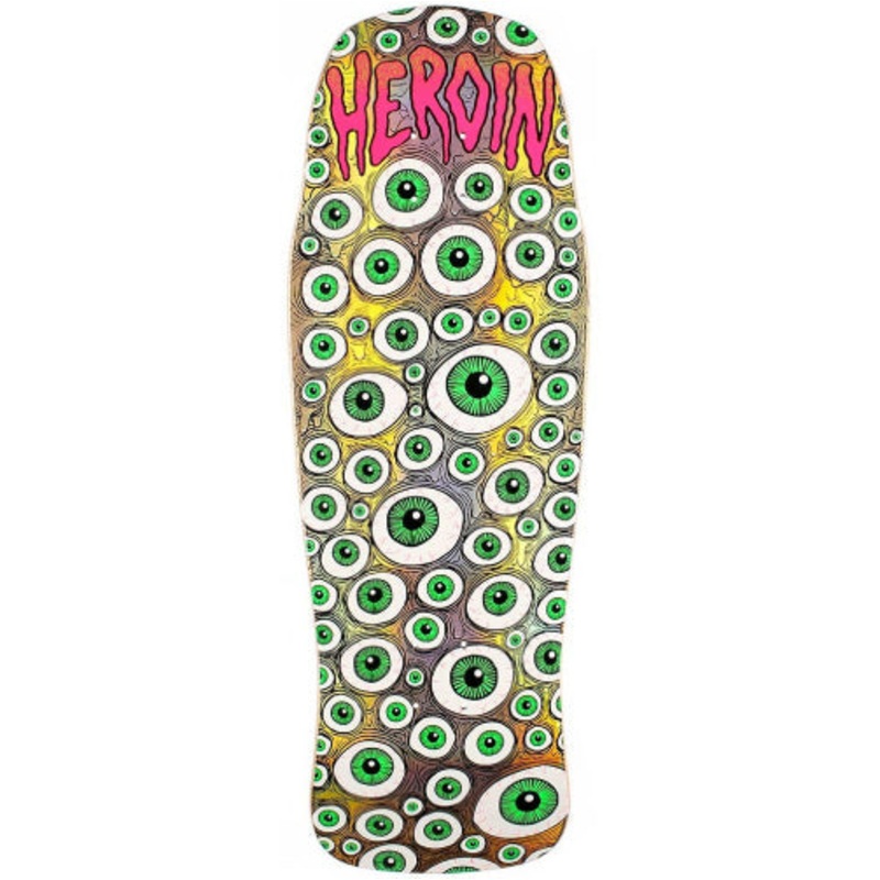 Heroin Eyeballer Holographic Shaped Skateboard Deck 10.1″ 10.1″