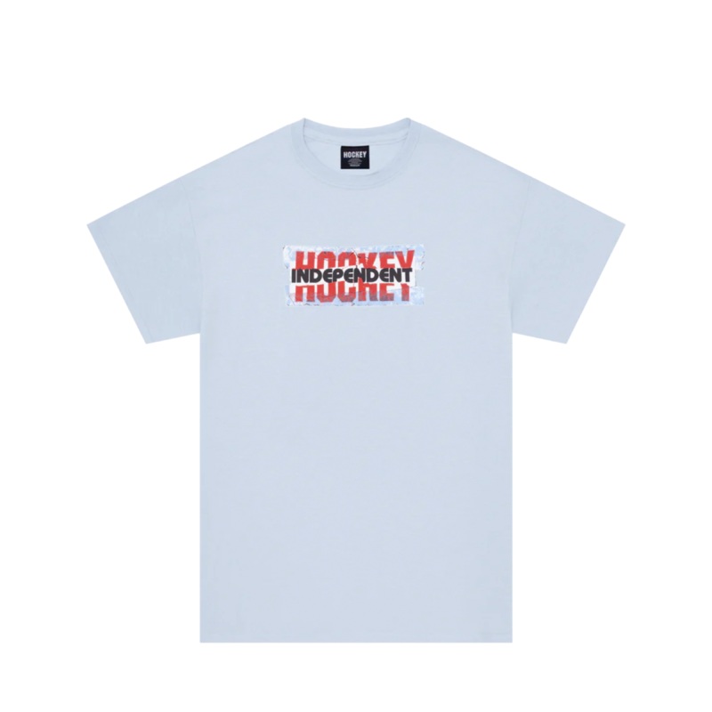 Hockey x Indy Decal Tee – Light Blue Small