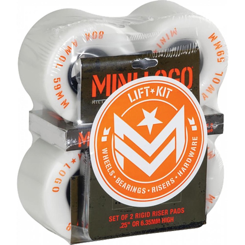 Mini Logo Skateboard Combo Wheel Kit 59mm AWOL White