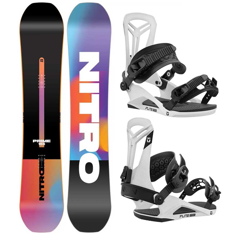 Nitro Men’s Prime Chroma Cam-Out Snowboard + Union Flite Pro Bindings Package 2025 149