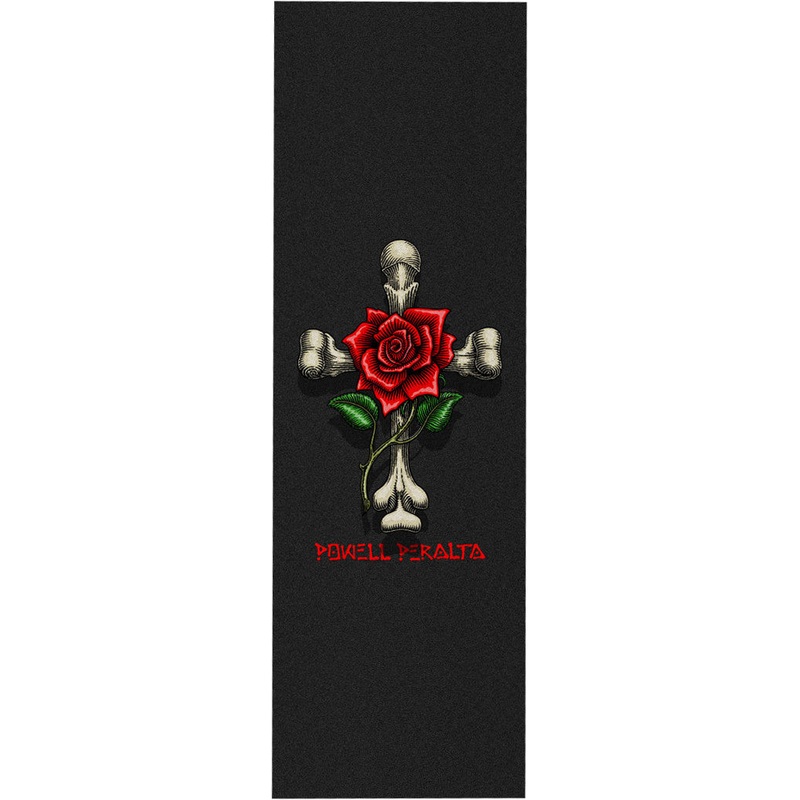 Powell Peralta Rose Cross Graphic Premium Skateboard Grip Tape 9 x 33