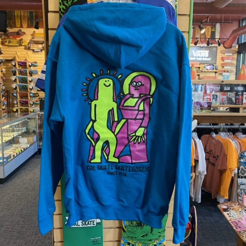 Cal Skate “Mark Gonzales Sketchy Skateshop- No Higher Praise” Antique Sapphire Hoody Youth Large