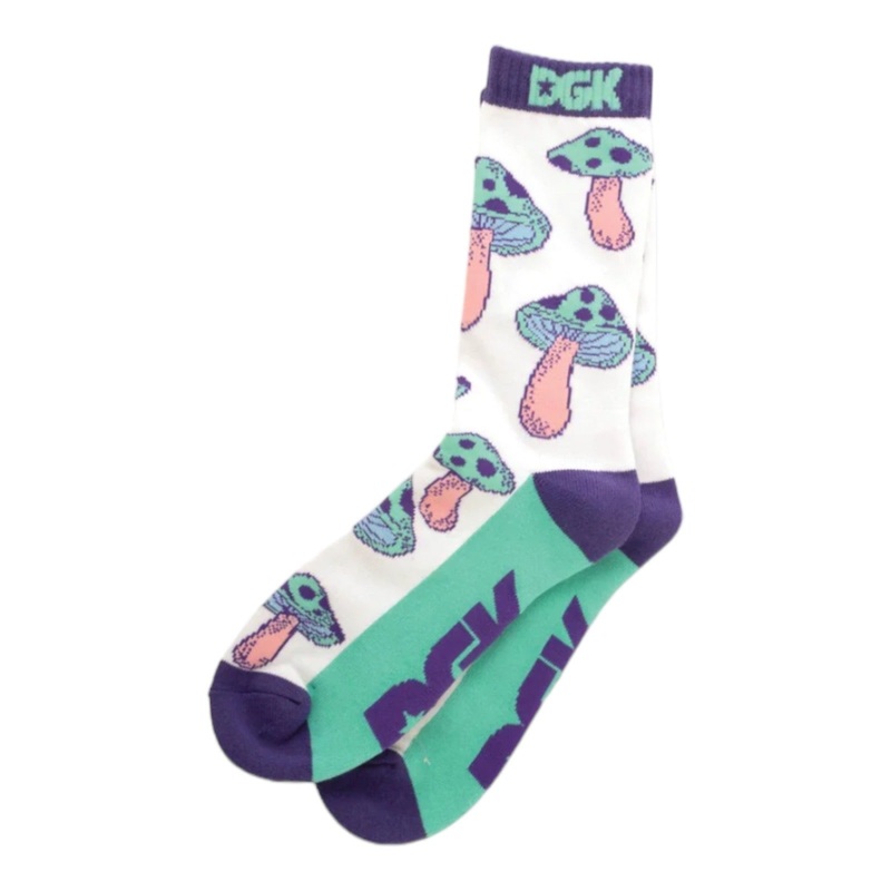 DGK Gooms Crew Socks White OS