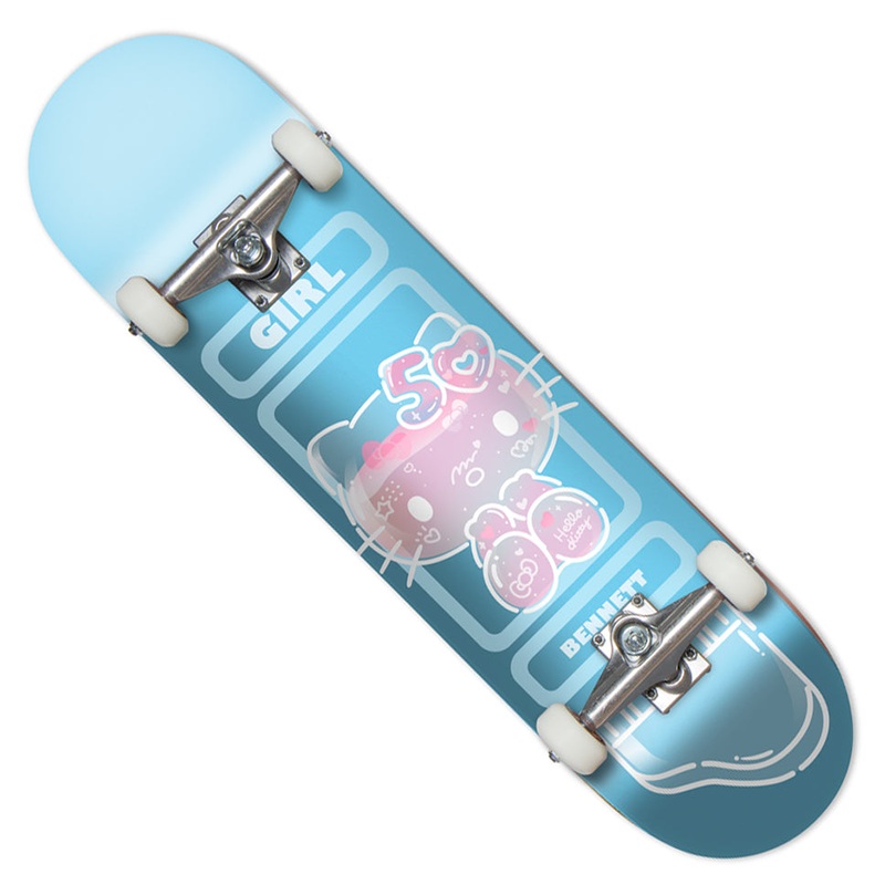 Girl Niels Bennett Hello Kitty 50 Complete Skateboard Blue 8 x 31.5 WB:14