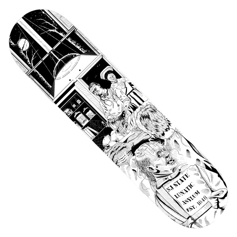 Metal Skateboards Welcome Home Deck Black/ White 8.75 x 32.5 WB:14.25
