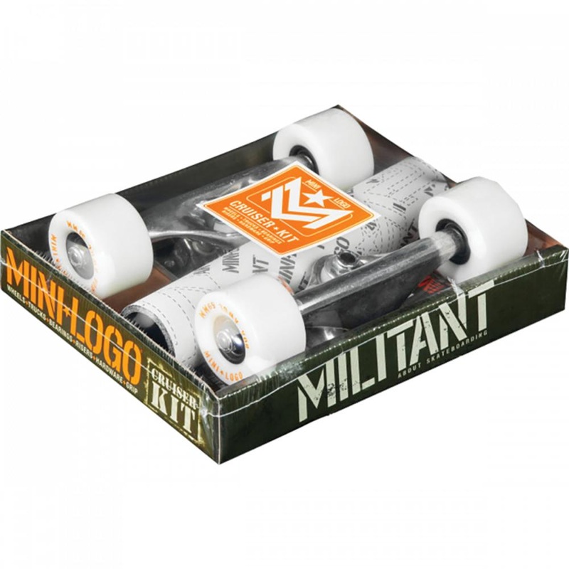 Mini Logo Skateboard 8.3″ Combo Kit 59mm AWOL White Wheels