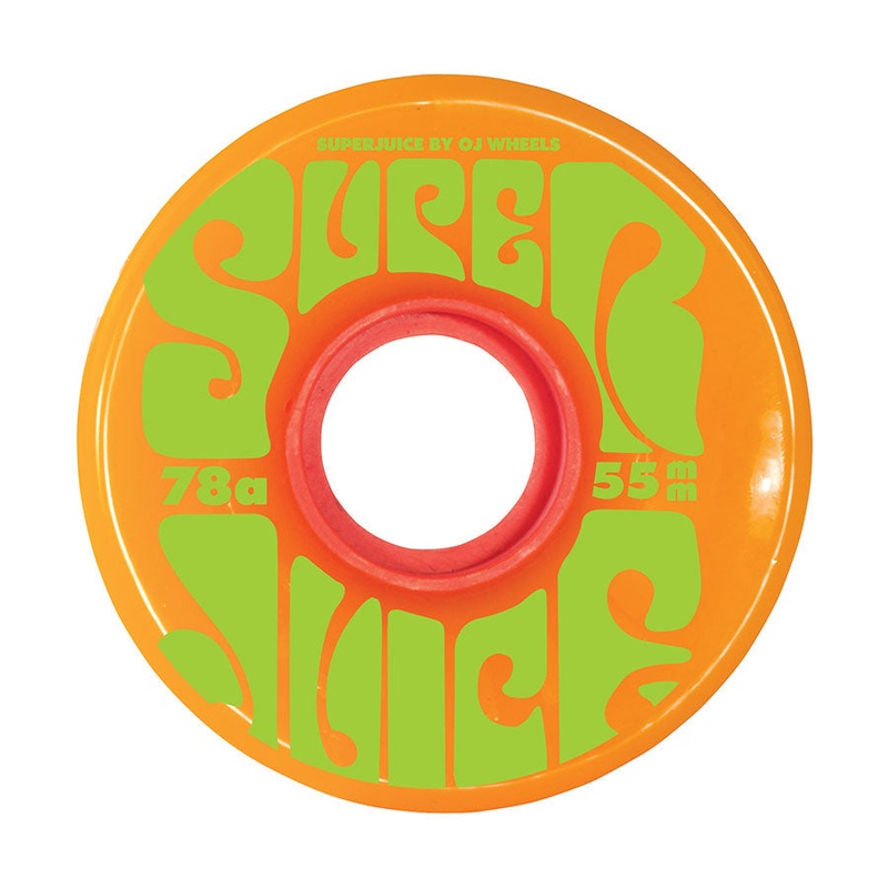 OJ Mini 78a Super Juice Orange Green 55mm Skateboard Wheels 55mm Orange