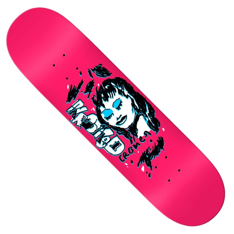Pink and Blue Cromer 8.06×31.8 Krooked Skateboard Deck