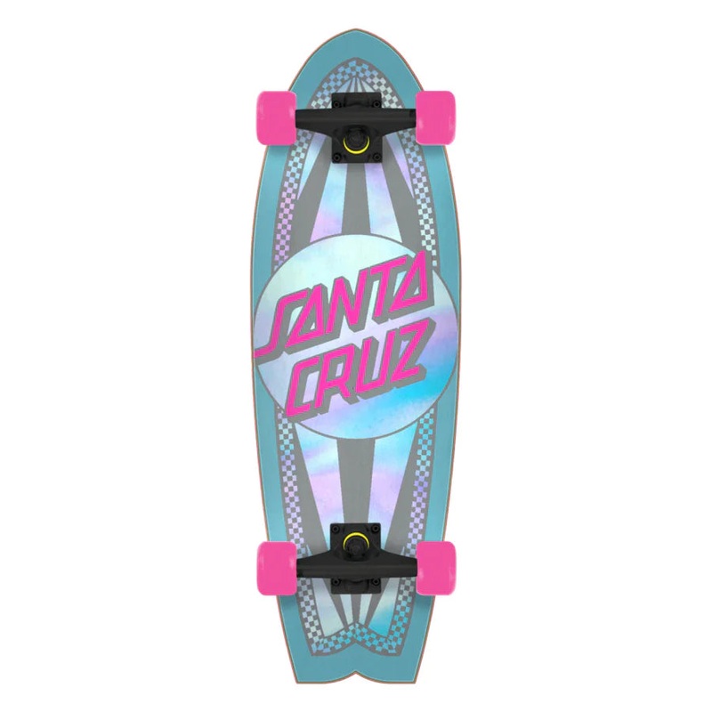 Prismatic Dot 8.8in x 27.7in Shark Cruiser Skateboard Santa Cruz