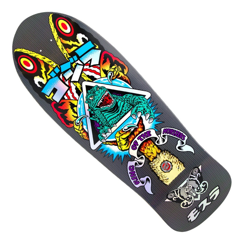 Santa Cruz Godzilla Mothra Natas Shaped Deck Multicolor 10.38 x 30.14 WB:15