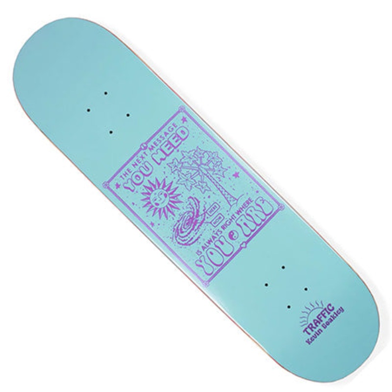 Traffic Skateboards Kevin Coakley Be Here Now Deck Blue 8.25 x 31.875 WB:14.38