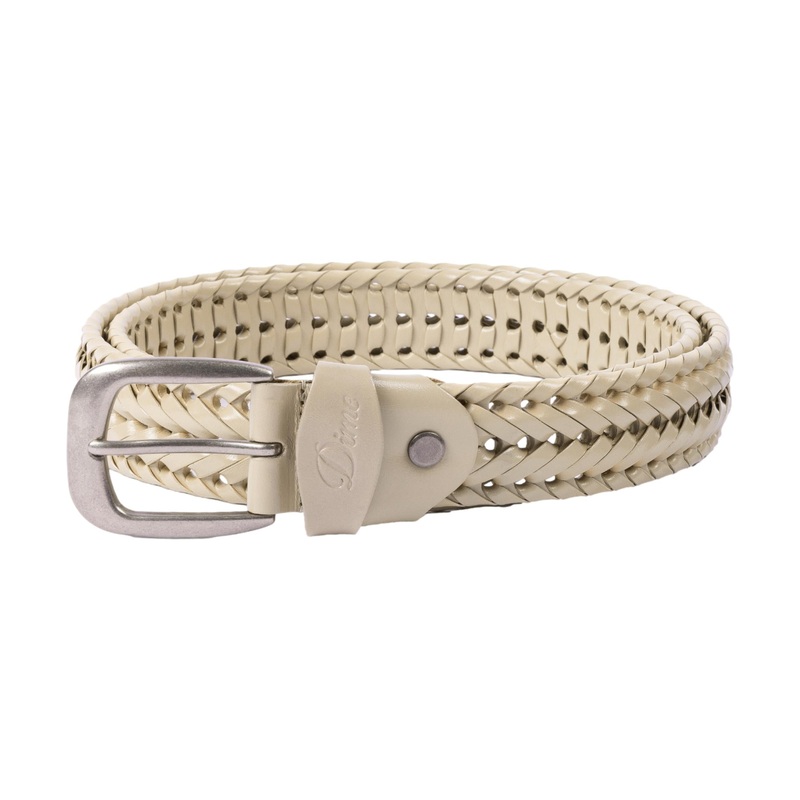 Dime Braided Leather Belt Tan S/M