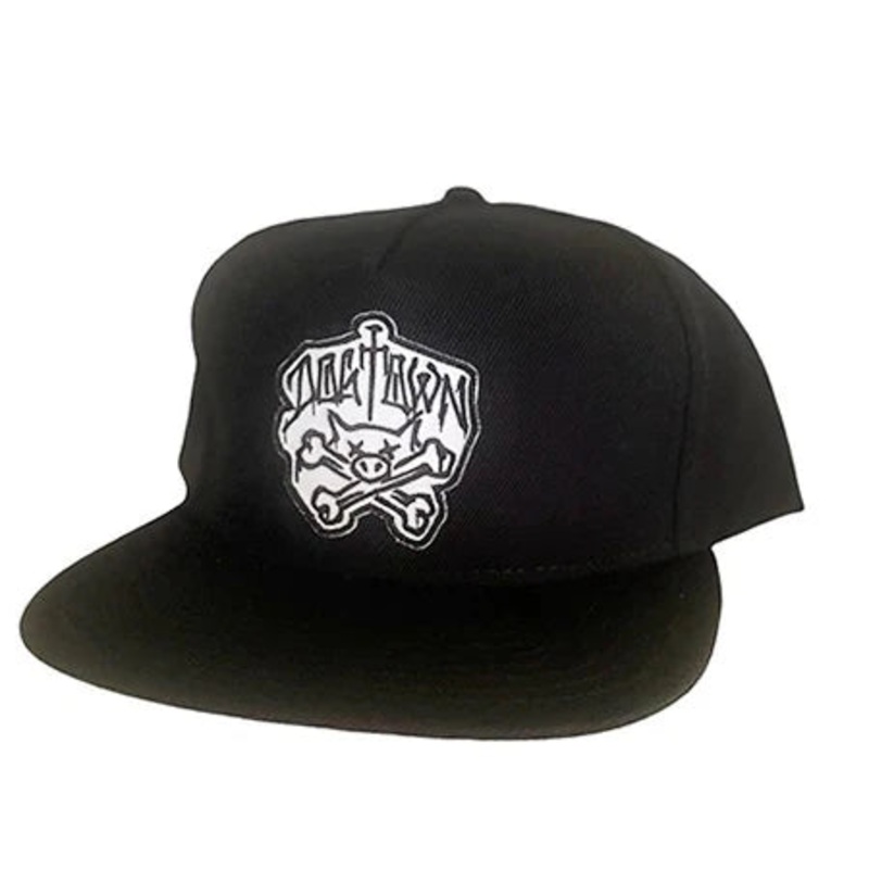 Dogtown Pig & Bones Patch Snapback Hat Black OS
