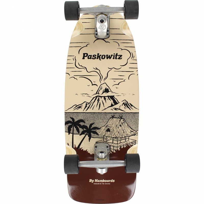 Hamboards Paskowitz Hut Island 30″ Surfskate Cruiser Longboard Complete