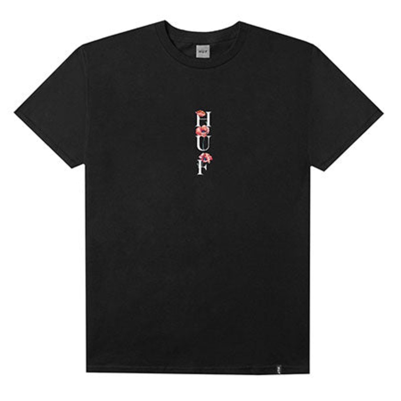 HUF Bloom T Shirt Black Small