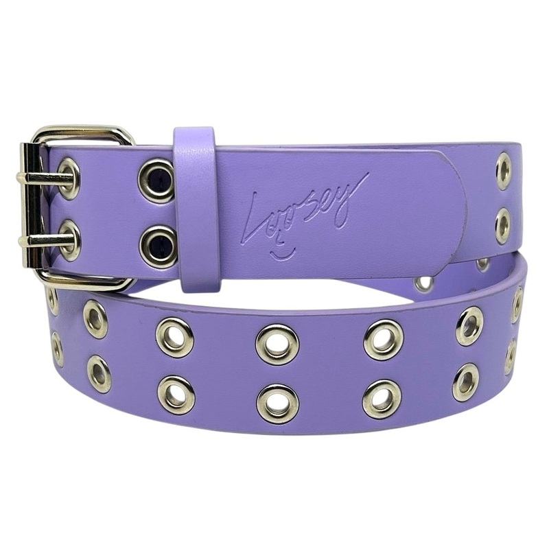 Loosey Loves You Lavender Grommet Hole Belt