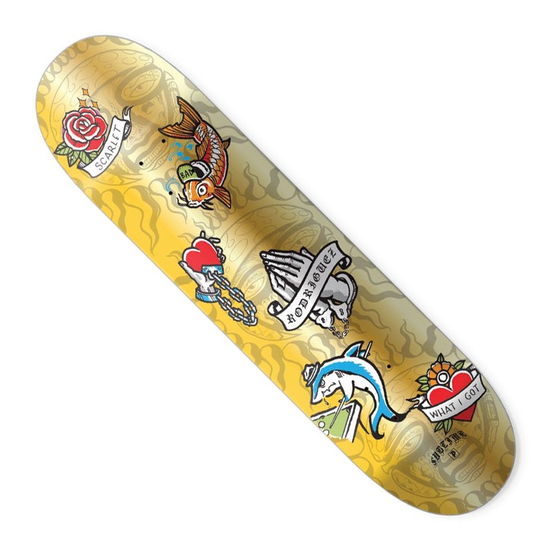 Primitive Skateboarding Sublime Paul Rodriguez Bad Fish Deck Gold Foil 8.125 x 31.75 WB:14