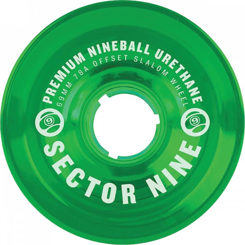 Sector 9 Nineballs 69mm 78A Clear Green Wheels | Set of 4